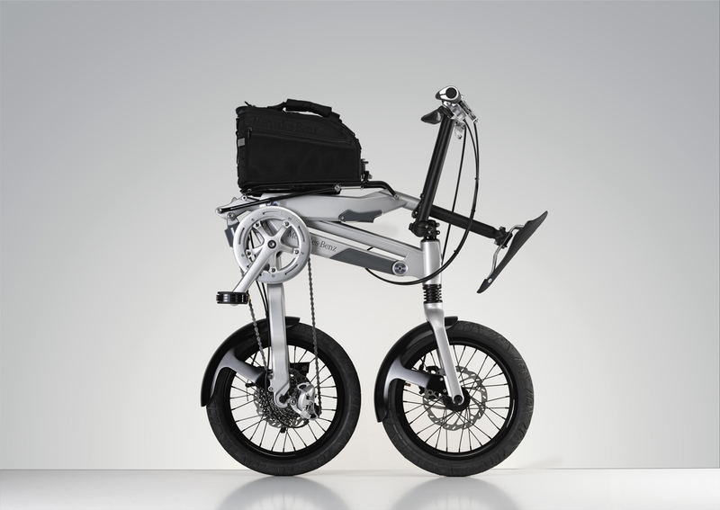 Illustration for article titled The Mercedes Folding Bike For Pretentious Non-Drivers